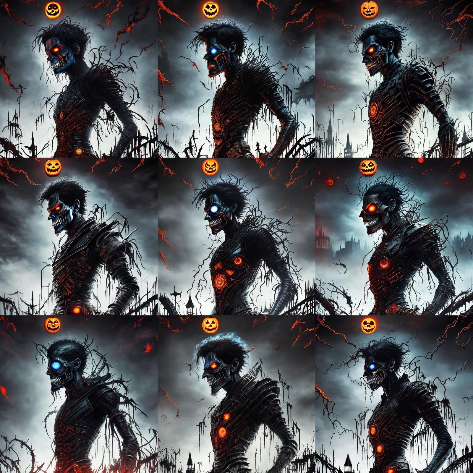 Eerie Jack O'Lantern and Jack the Ripper Comic Art