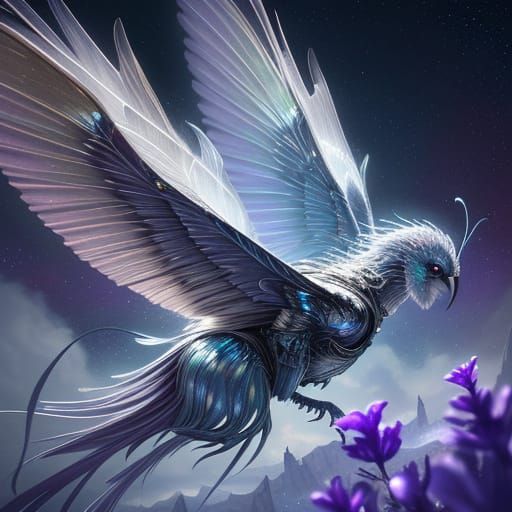 Ethereal Aetherwing in Soft Oil Painting Style