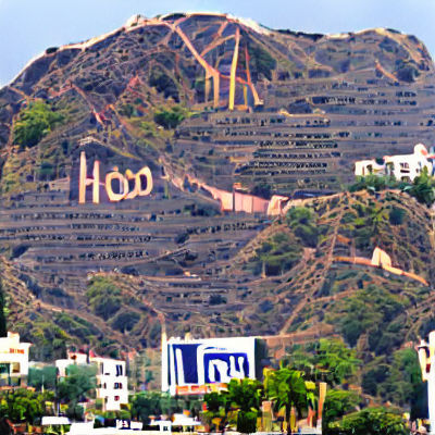Iconic Hollywood Sign Under Blue Sky
