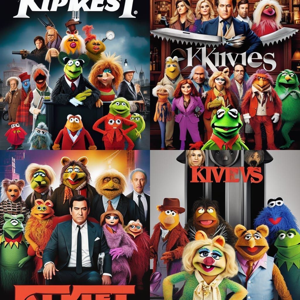 Muppets Recreate Knives Out Movie Poster