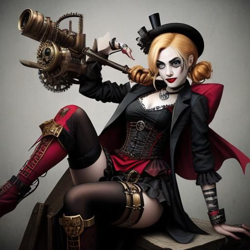 Steampunk Vampire Harley Quinn