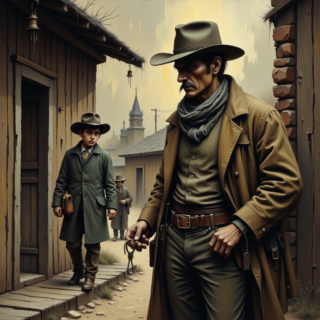 Old West Sheriff Hands Over Key with Suspicion