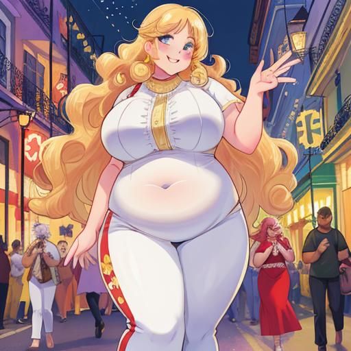 Mardi Gras Celebration in New Orleans at Night