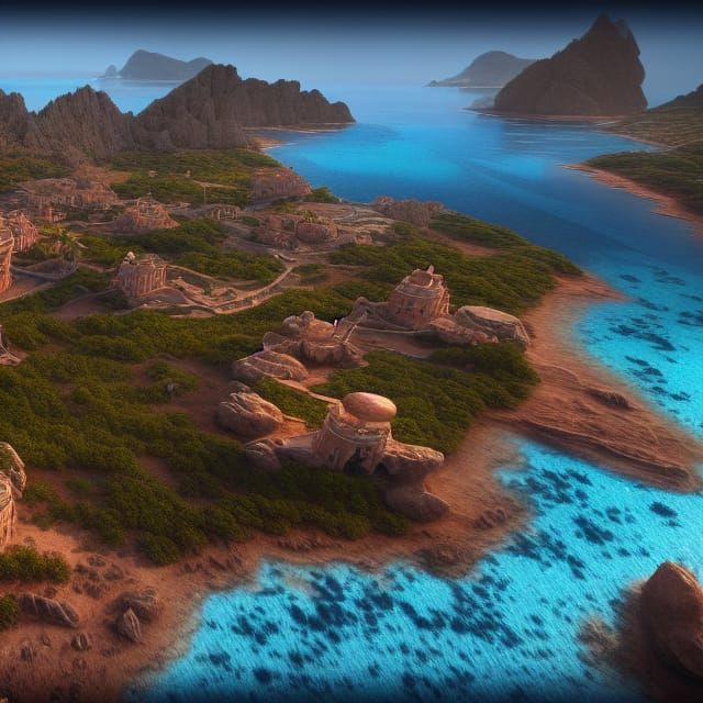 Costa Smeralda: Detailed Matte Painting in Unreal Engine