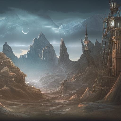 Detailed Matte Painting of 'Book of Nowhere'