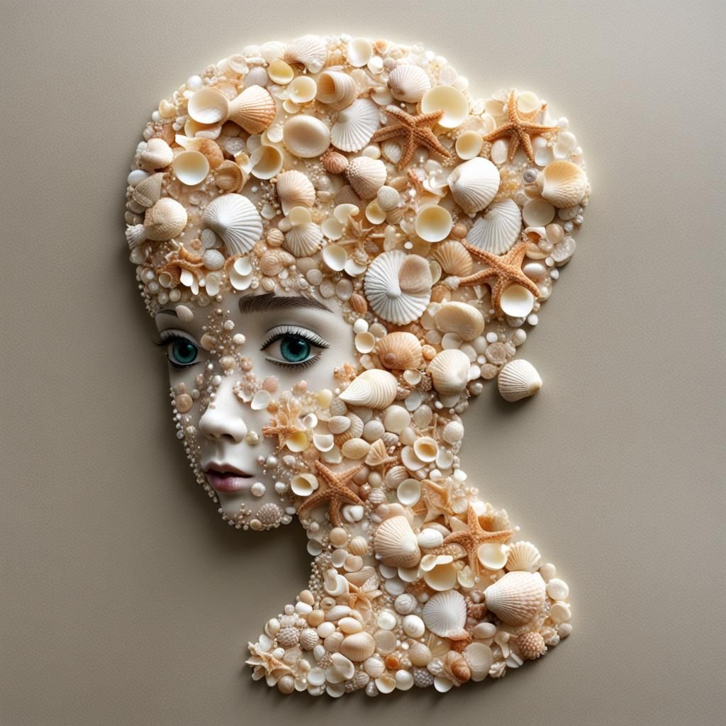 Seashell Girl: A Surreal Portrait