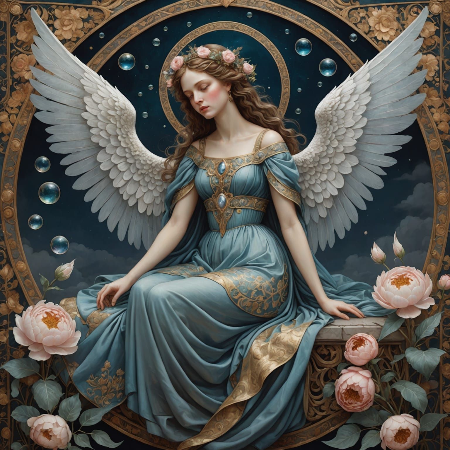 Fallen Angel in Renaissance Painting Style