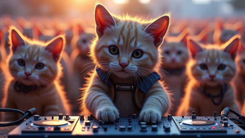 Cat DJ Rocks Tomorrowland in Hyperrealistic 4K