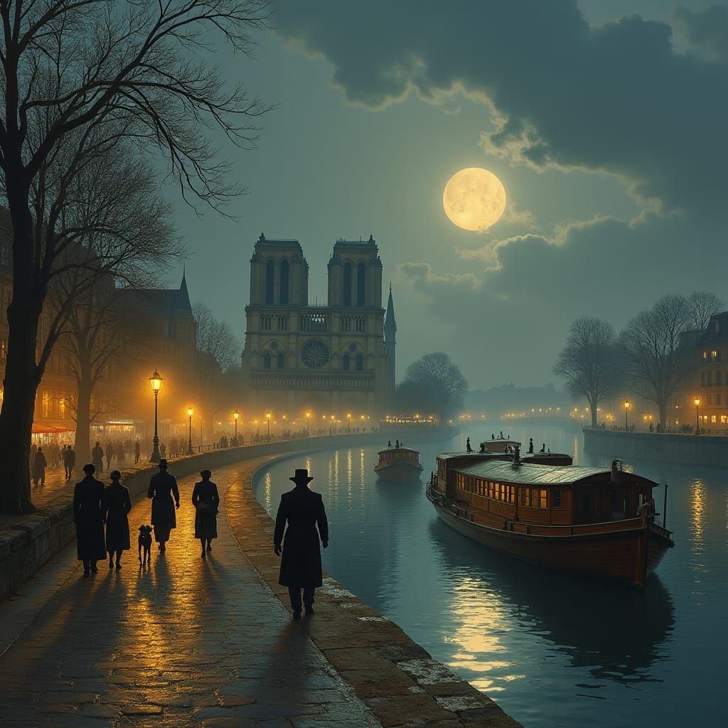 Seine River - Paris 1800s