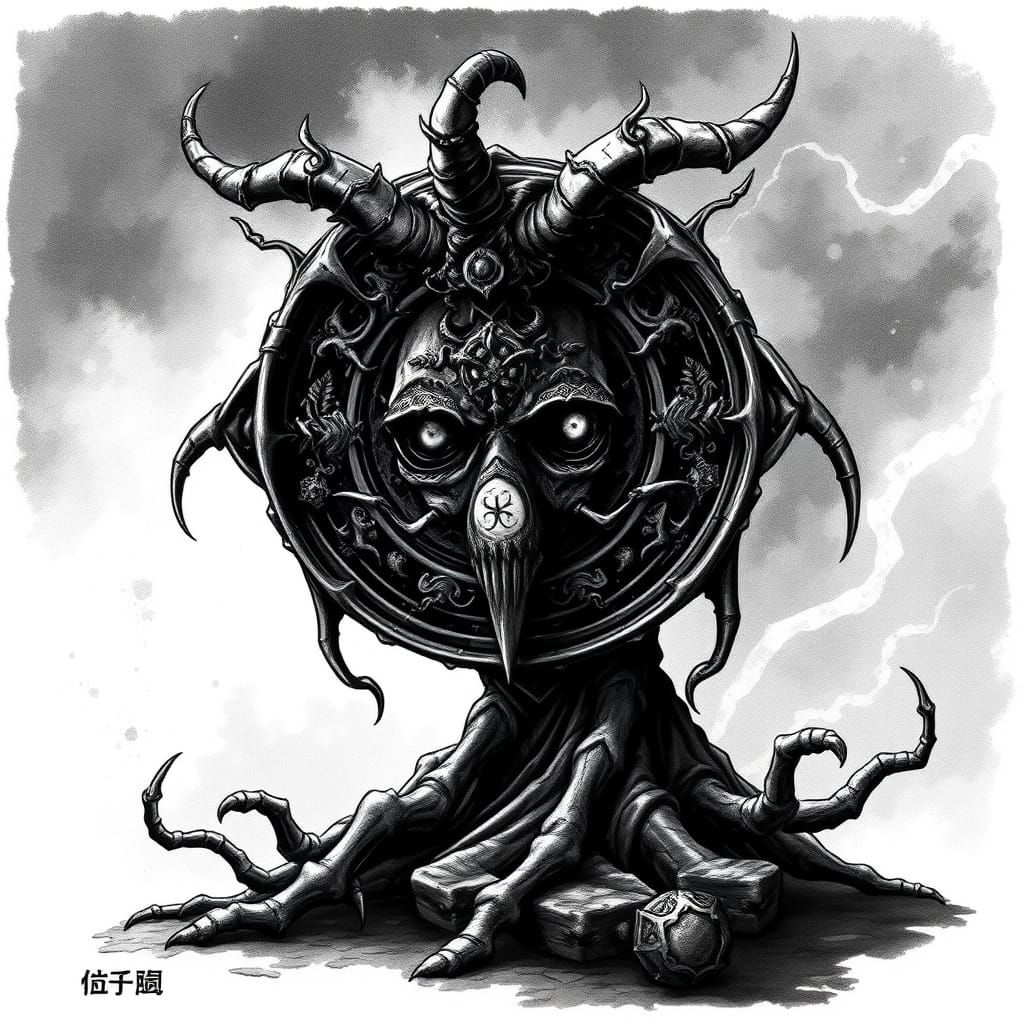 token de ordem paranormal rpg  (black and white)