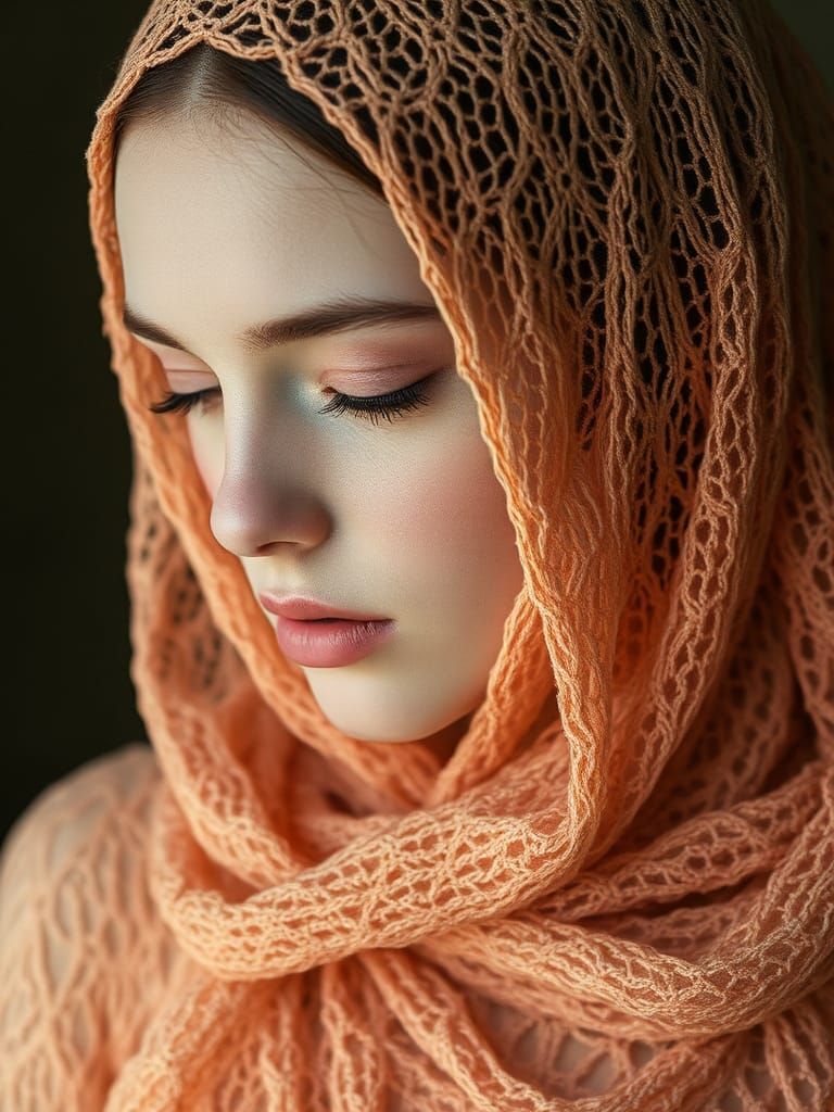 Ethereal Crochet Creatures in a Dreamlike Landscape