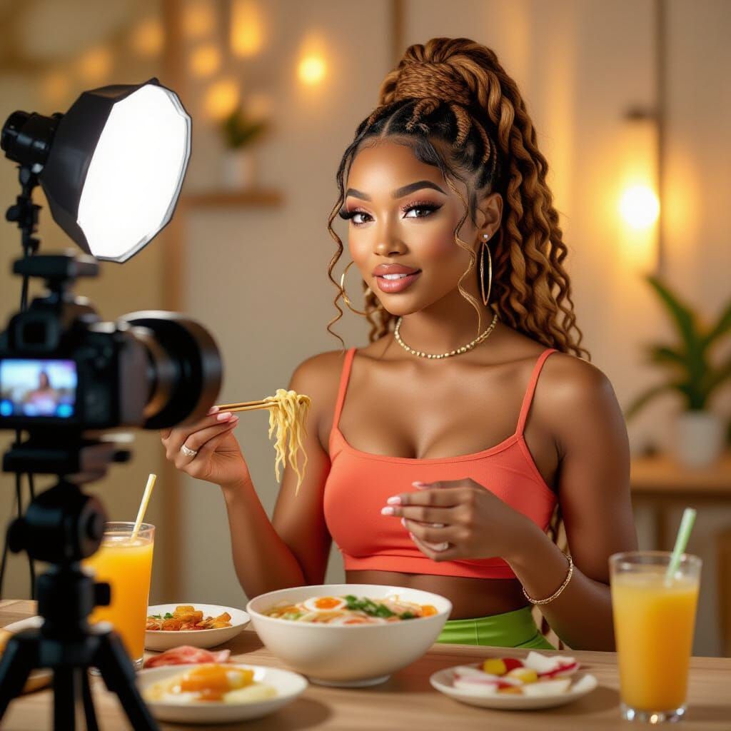 Talia Tate ASMR Influencer Mukbang Portrait