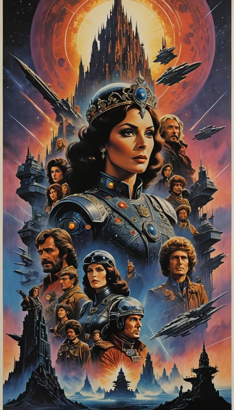 1980s Sci-Fi Movie Poster: Queen of the Universe