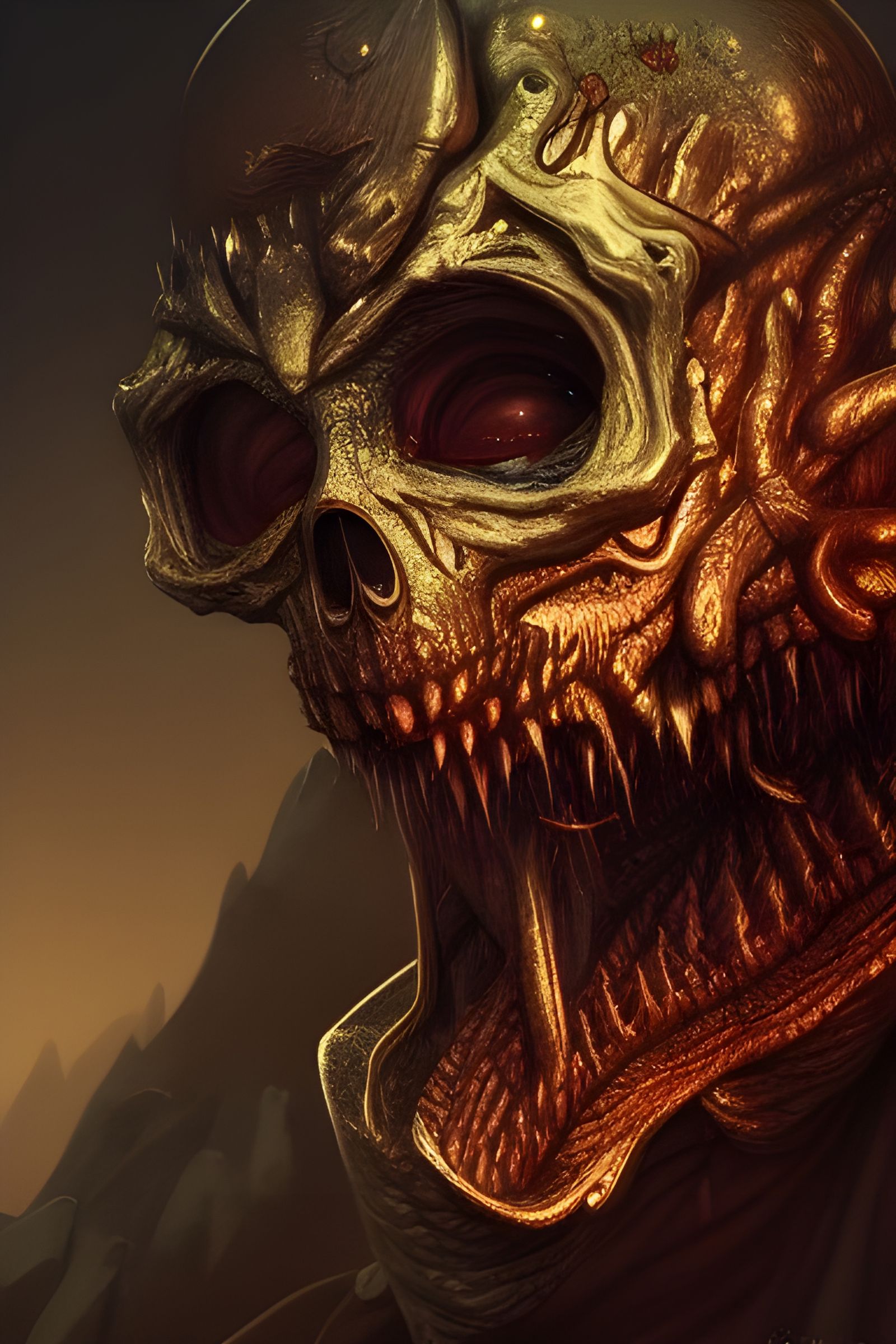 Ominous Digital Painting of Weak, Frail Figure