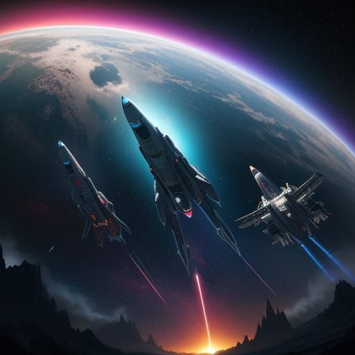 Sci-Fi Rocket Launch in Hyperrealistic Detail