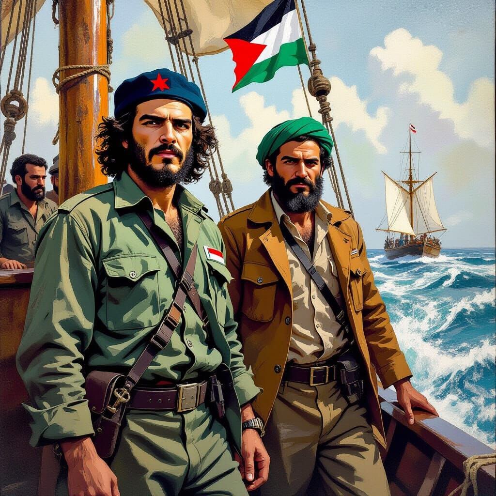 Che Guevara and Hanzala Sail to Gaza