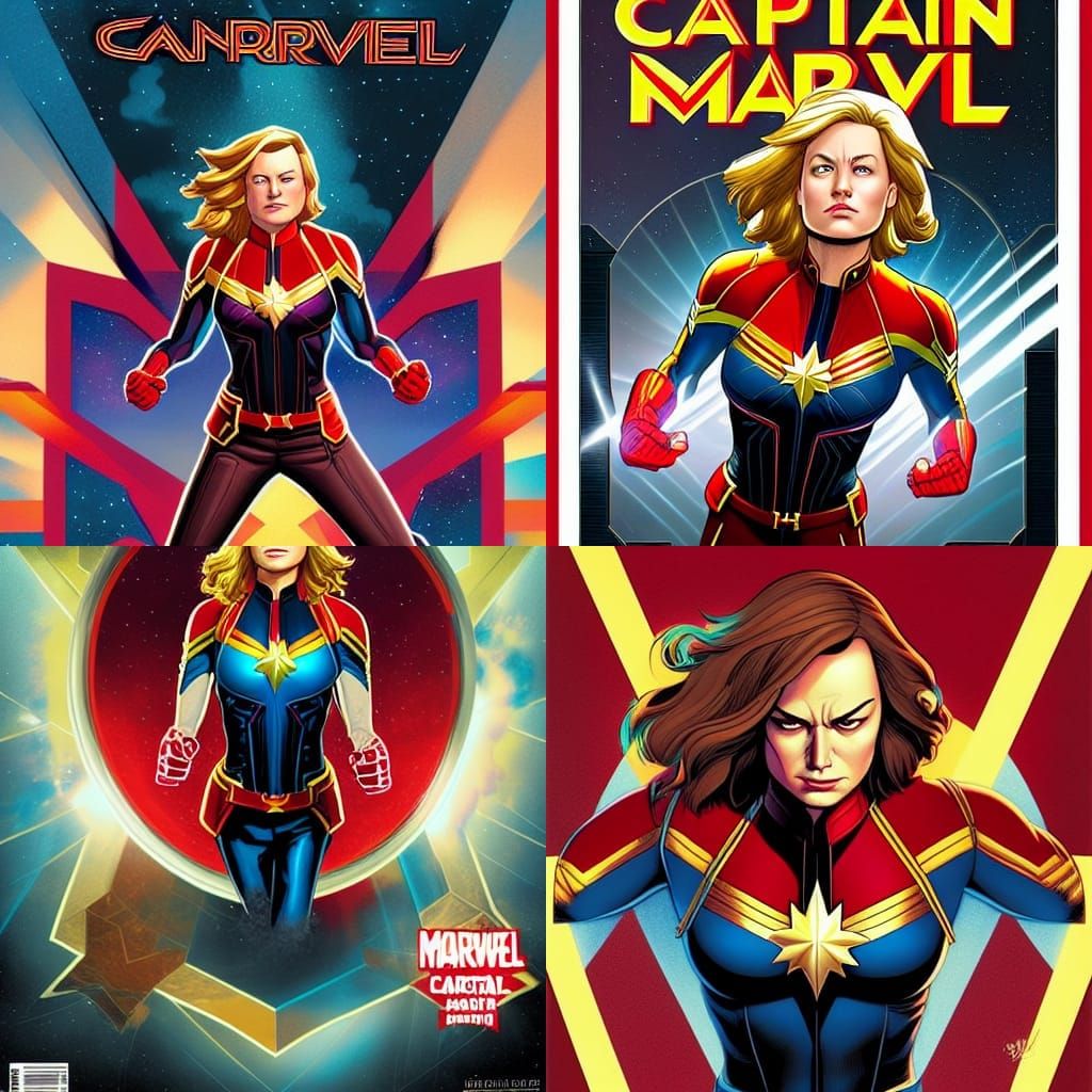 Captain Marvel Comic Book Art