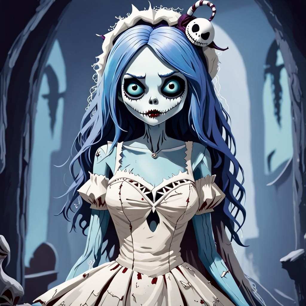 Undead Bride in Nightmare Before Christmas Style