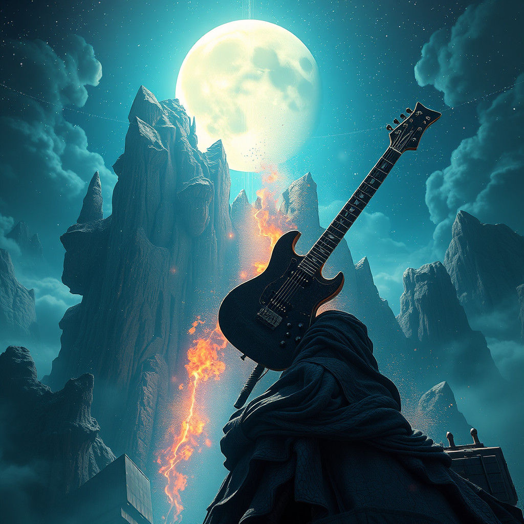 Rock Star in Fantastical Digital Matte Painting