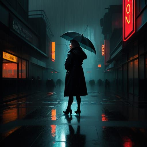 Marlene in Moody Urban Decay, Cinematic Lighting