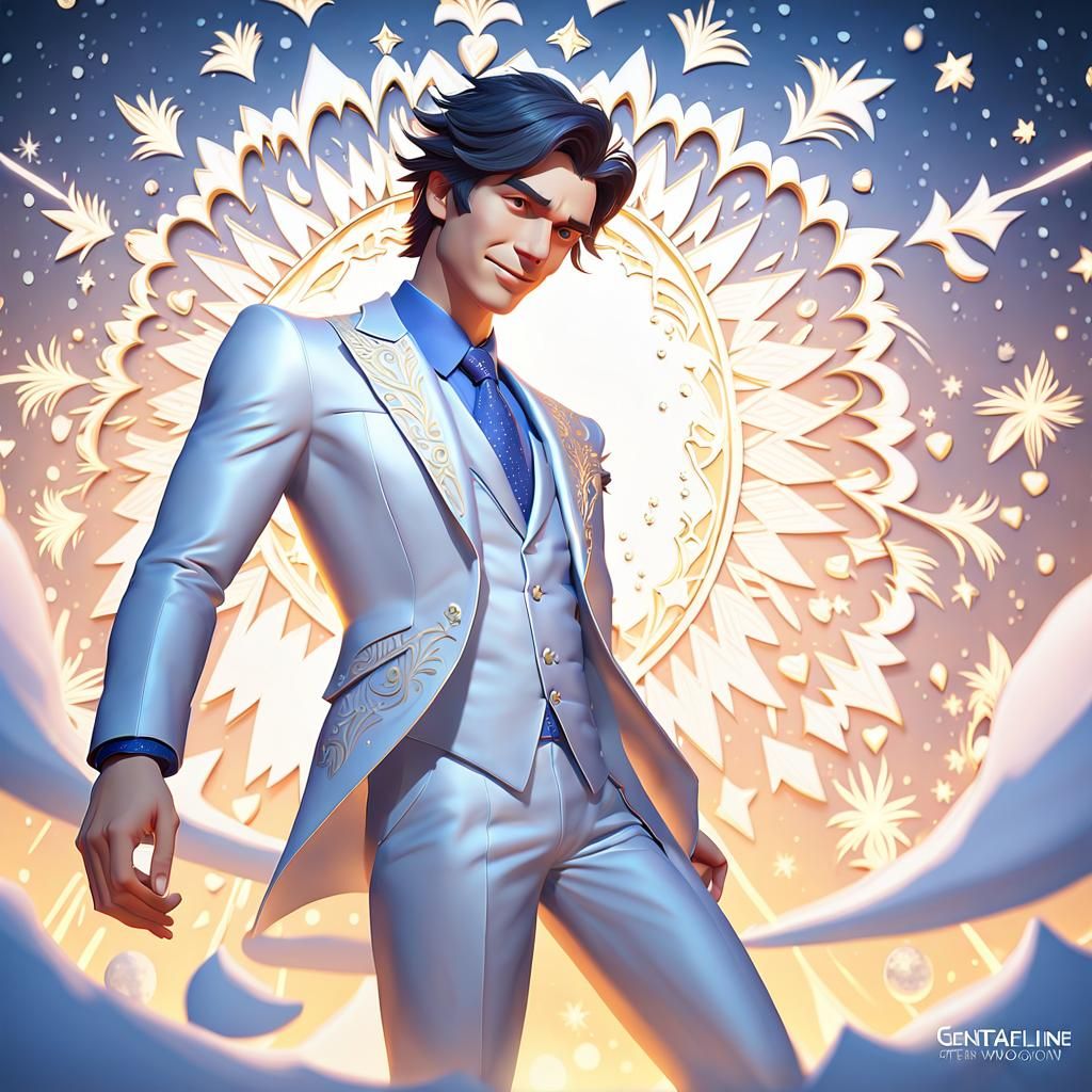 Surreal, Cyberpunk-Inspired Angel in Moonlit Wonderland