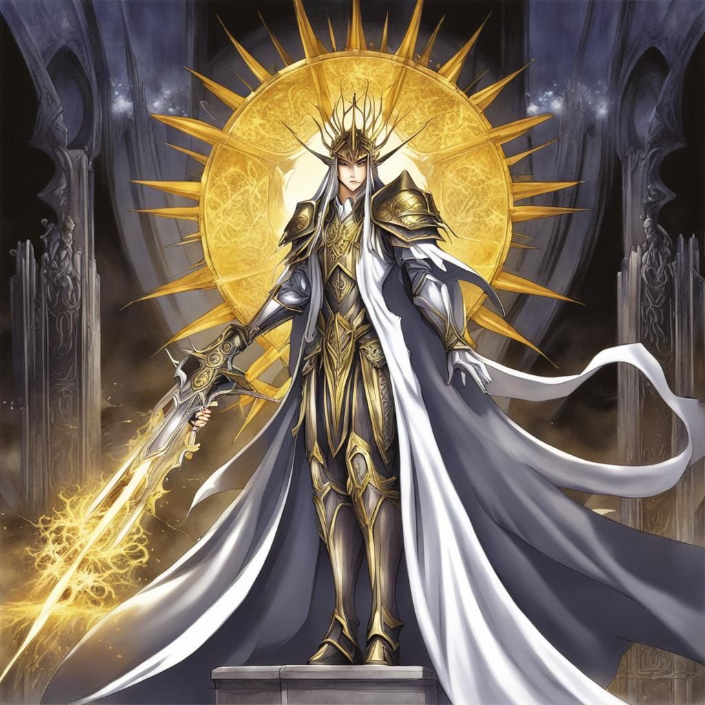 Dark Sun Gwyndolin in Anime Key Visual Style