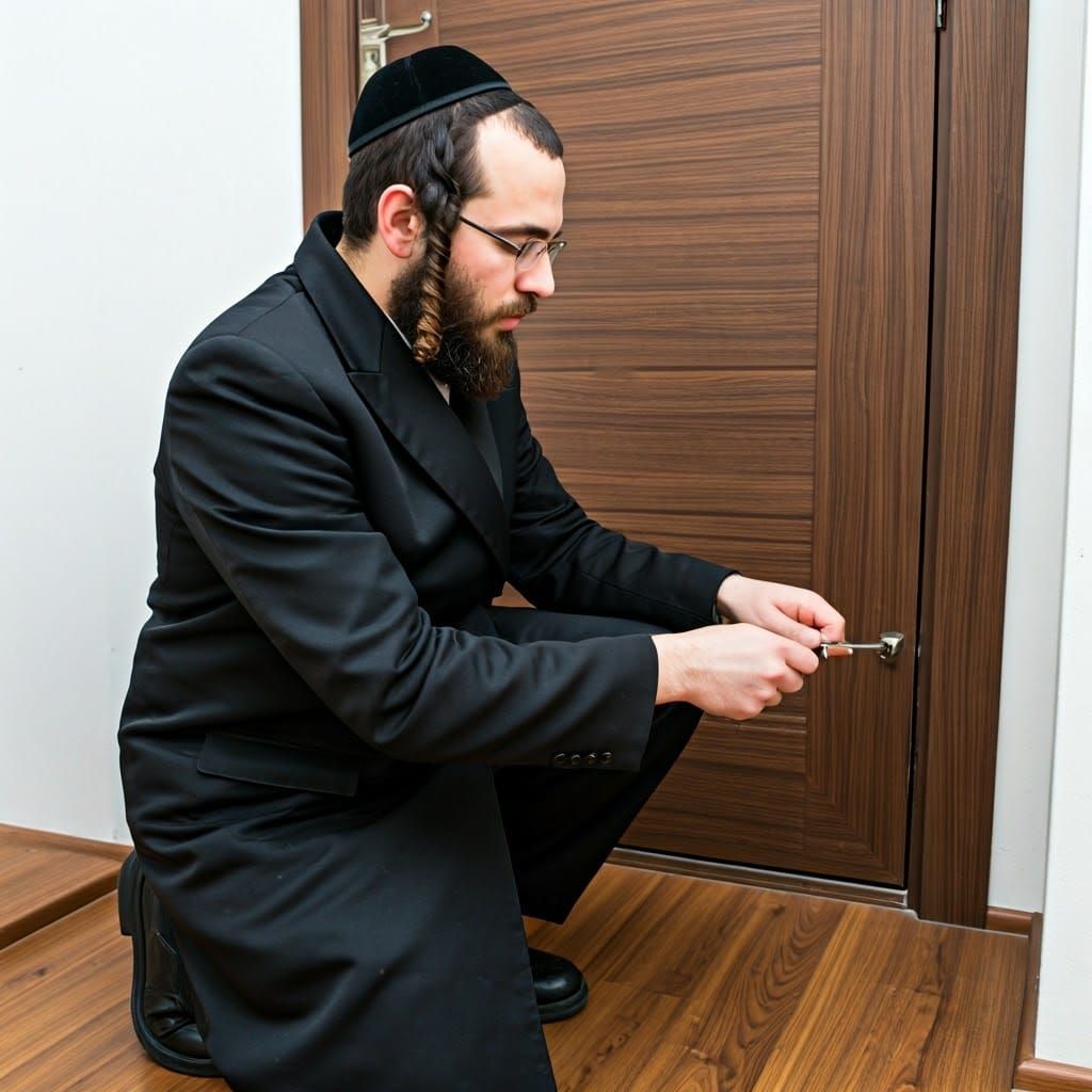 Traditional Locksmith at Work in Modern Setting