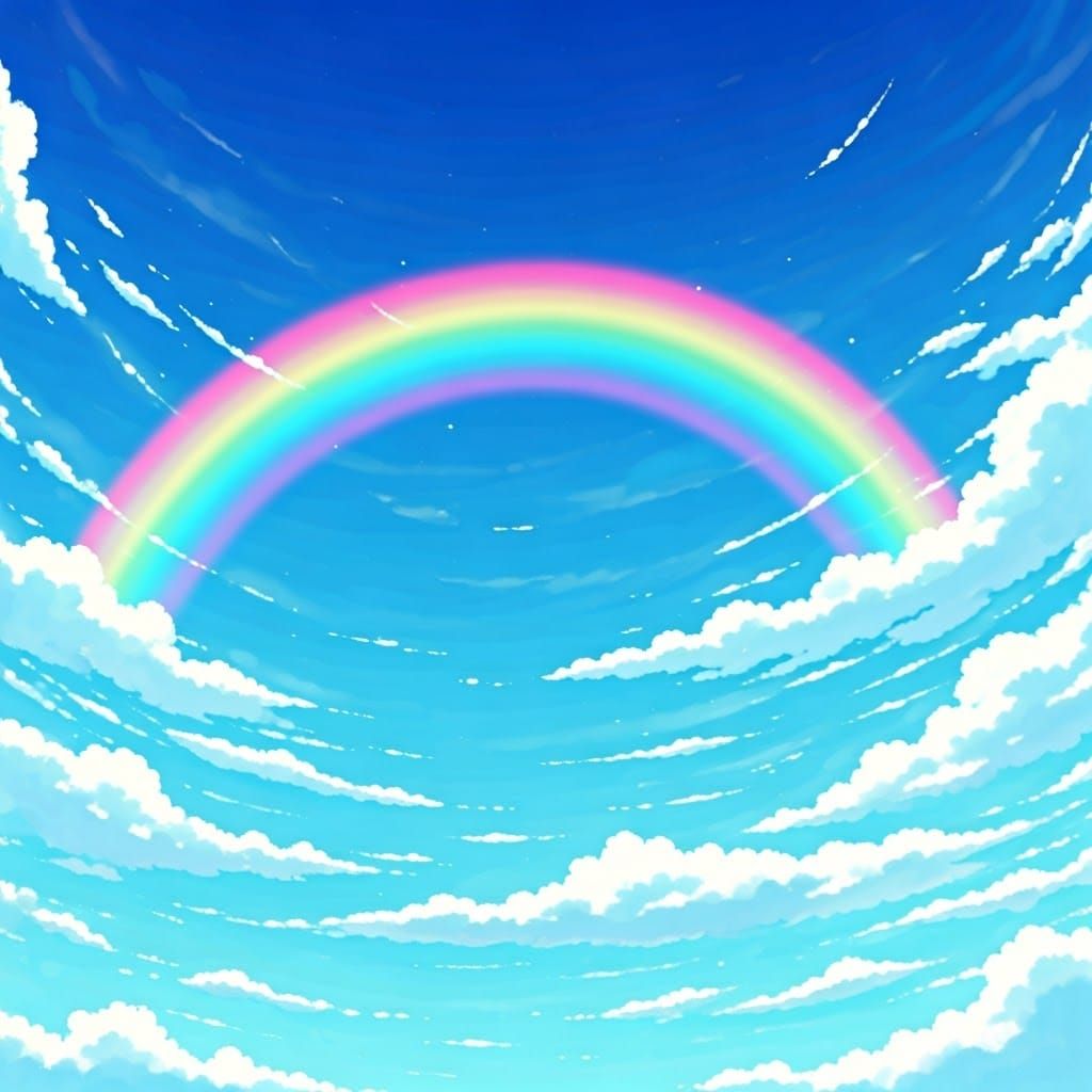Whimsical Rainbow in Dreamlike Aesthetic