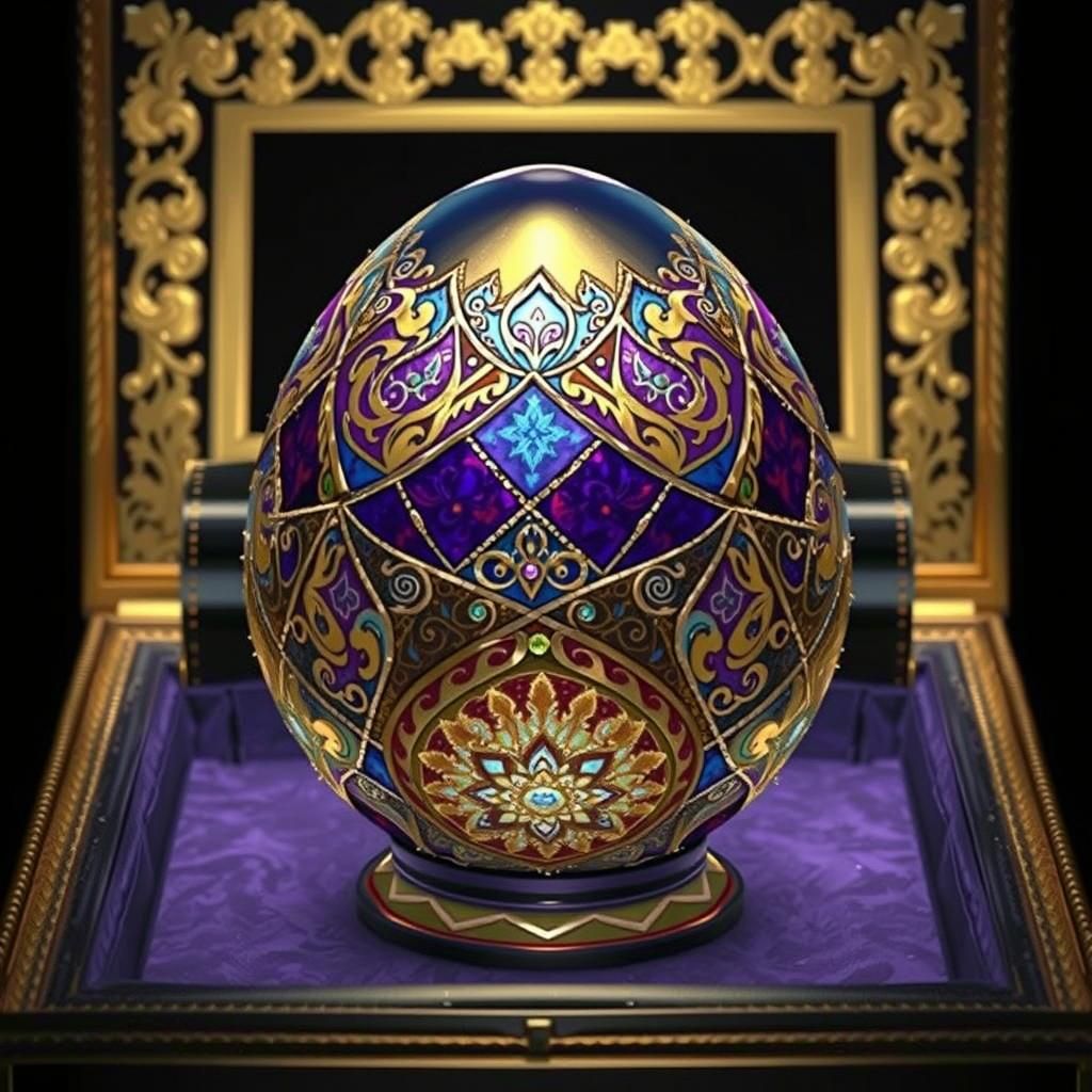 Stained Glass Masterpiece in Velvet Hued Jewelry Box