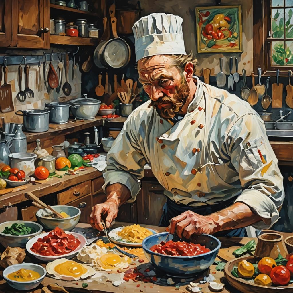 Cannibal Chef: Impressionist Kitchen Masterpiece