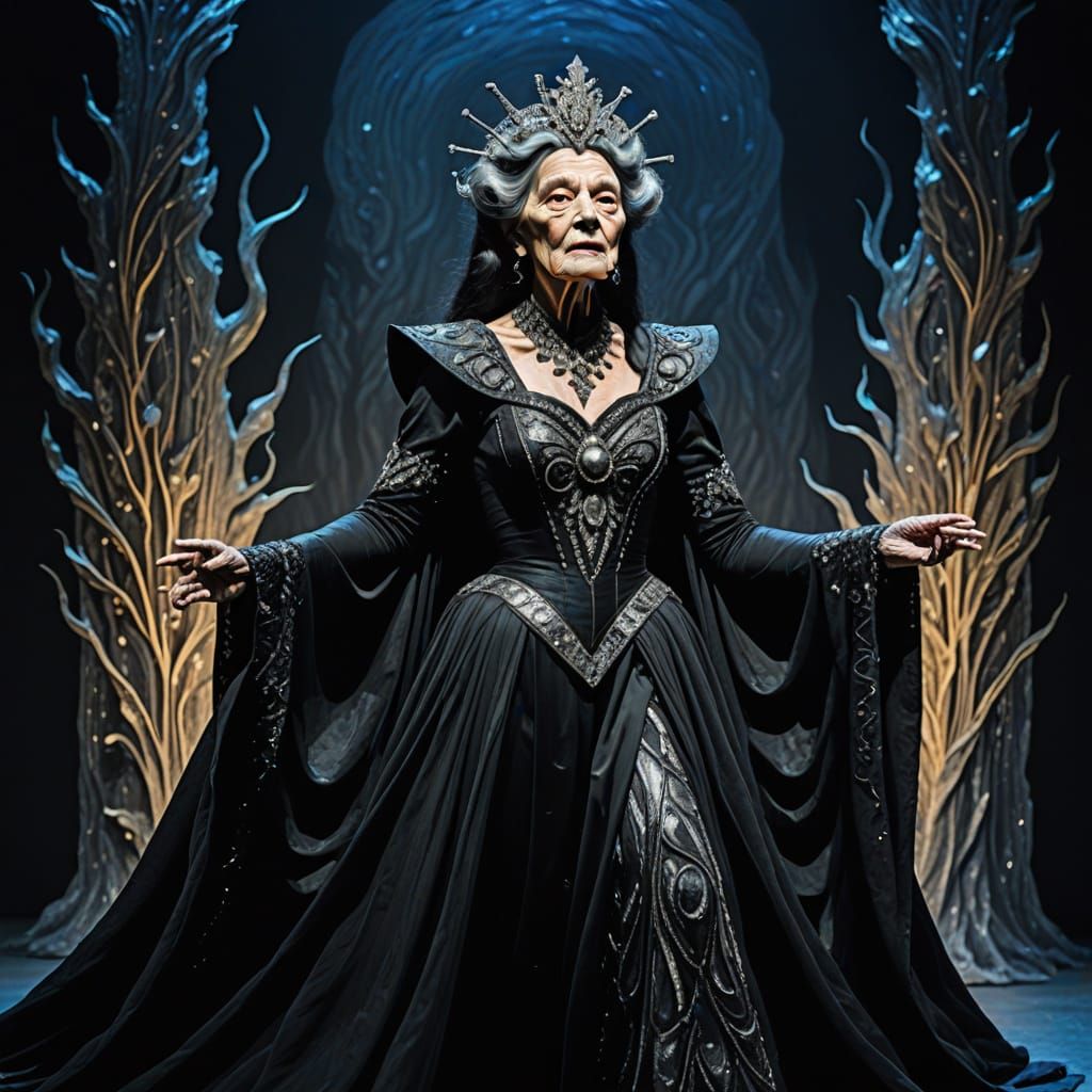 Glamorous Drag Queen as Queen of the Night