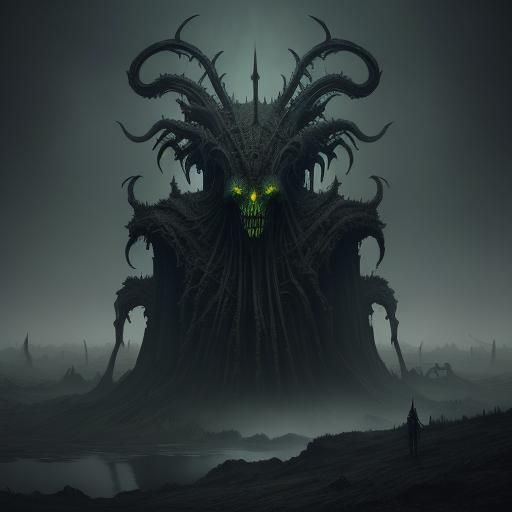 Verdant Reaper in Dark Fantasy Style