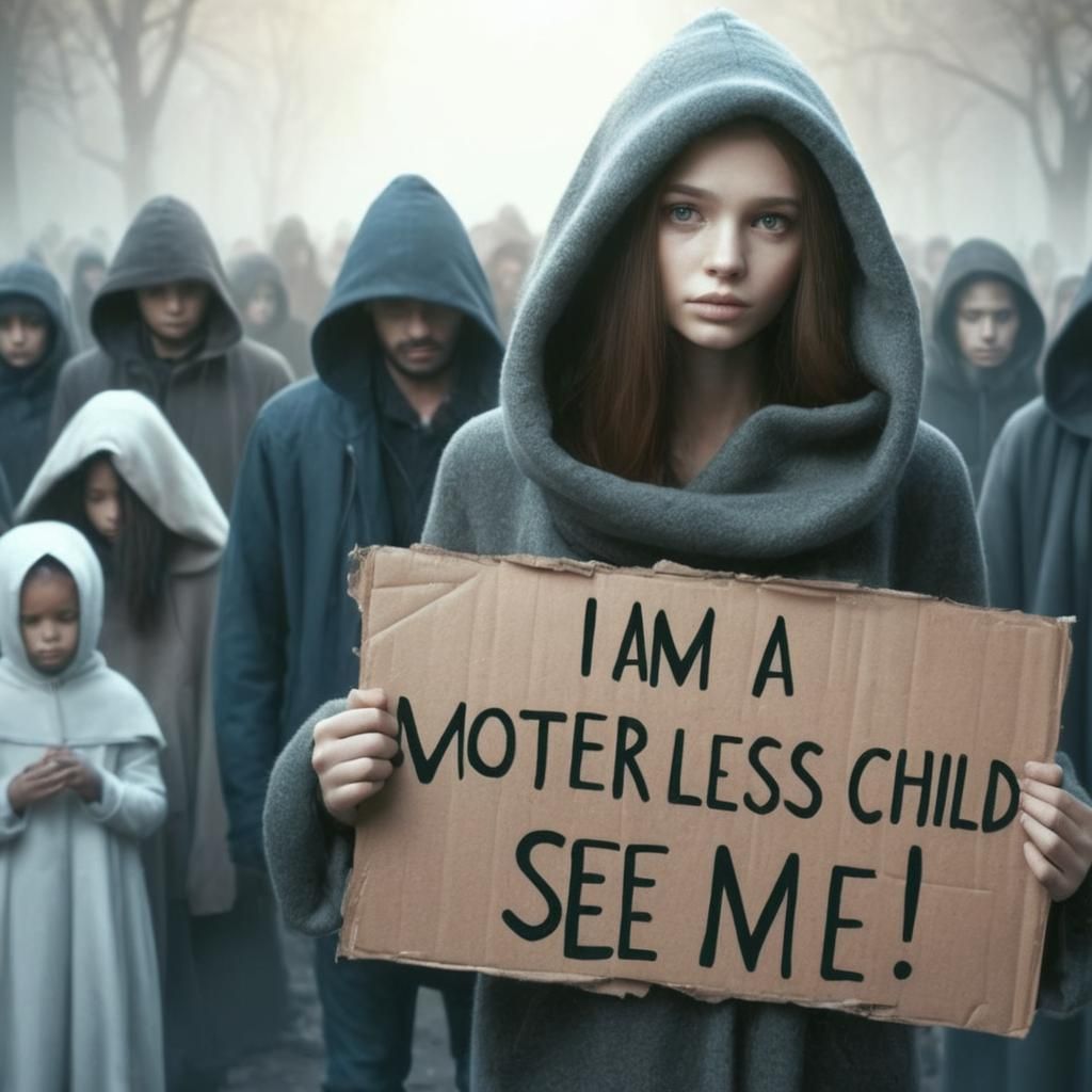 AI Generated Image: Being a Motherless Child