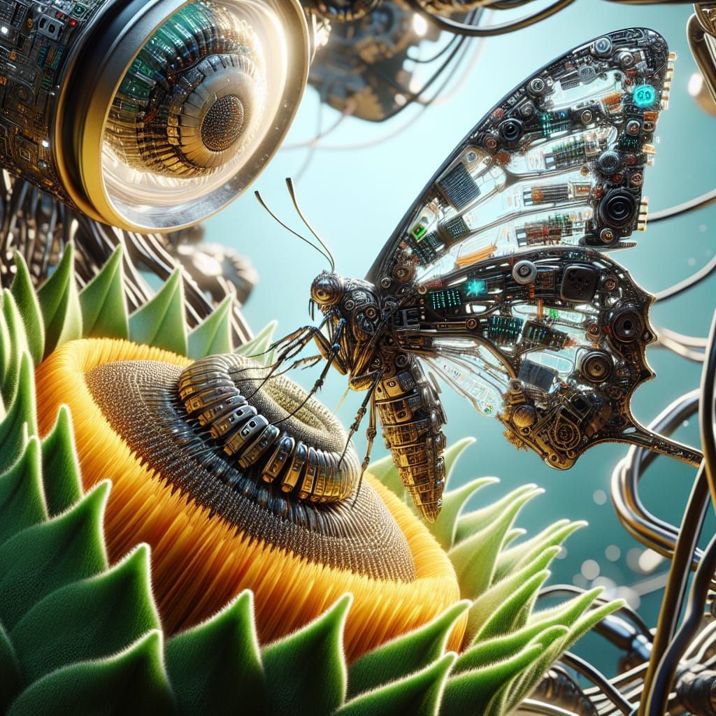 Electronic Butterfly Emerges in Steampunk Sci-Fi