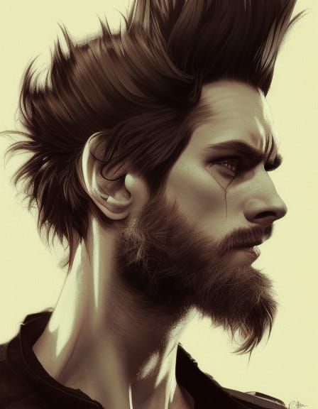 Mad Scientist punk hair