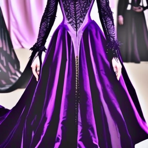 Ethereal purple gothic met gala dress made of purple velvet ...