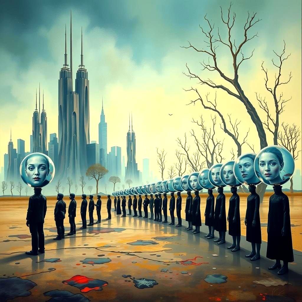 a metaphor queue lined