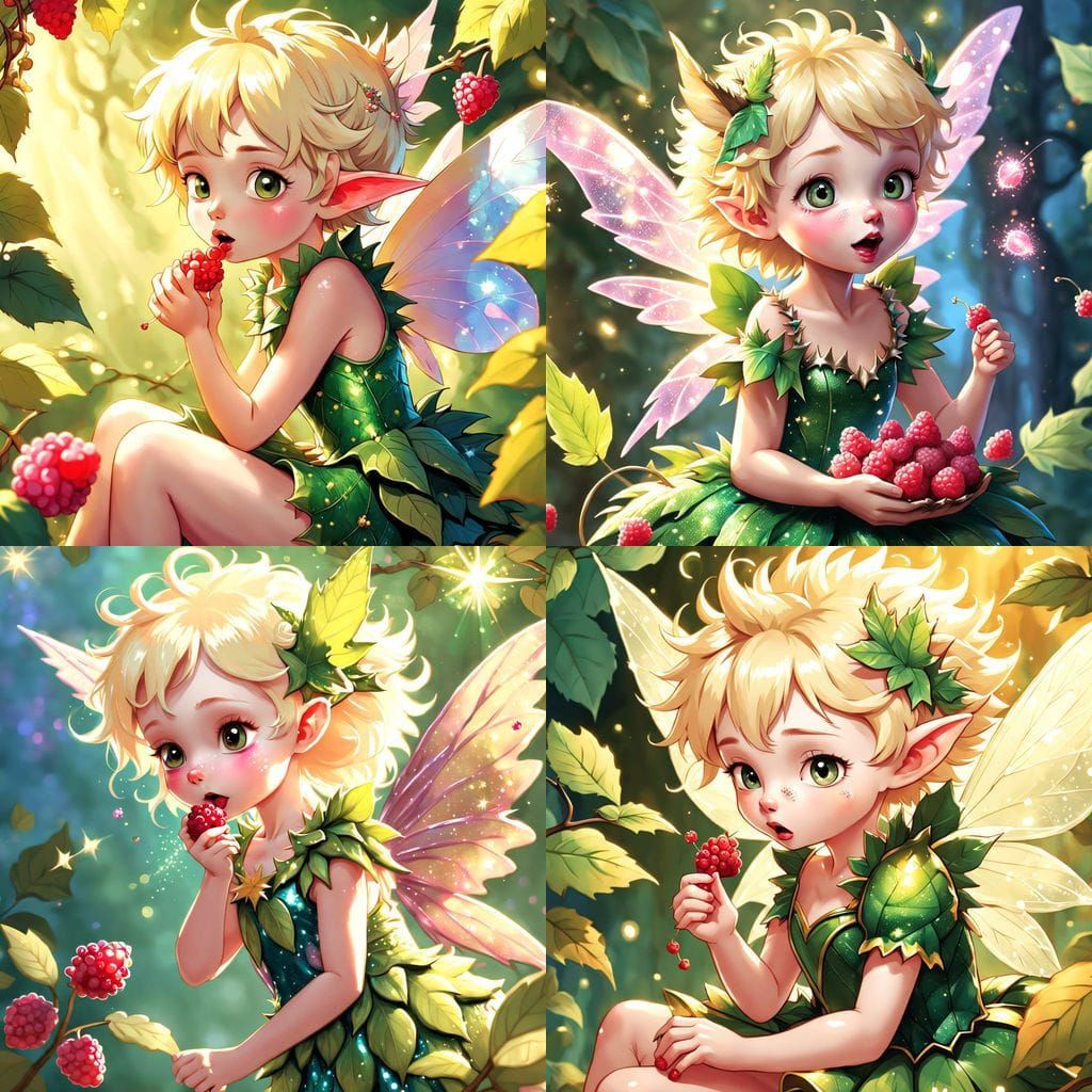 Fairy Riding an Opossum