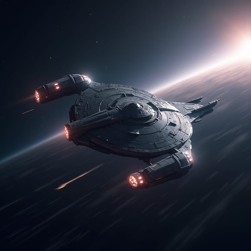 Galactic Vessel in Hyperspace Odyssey