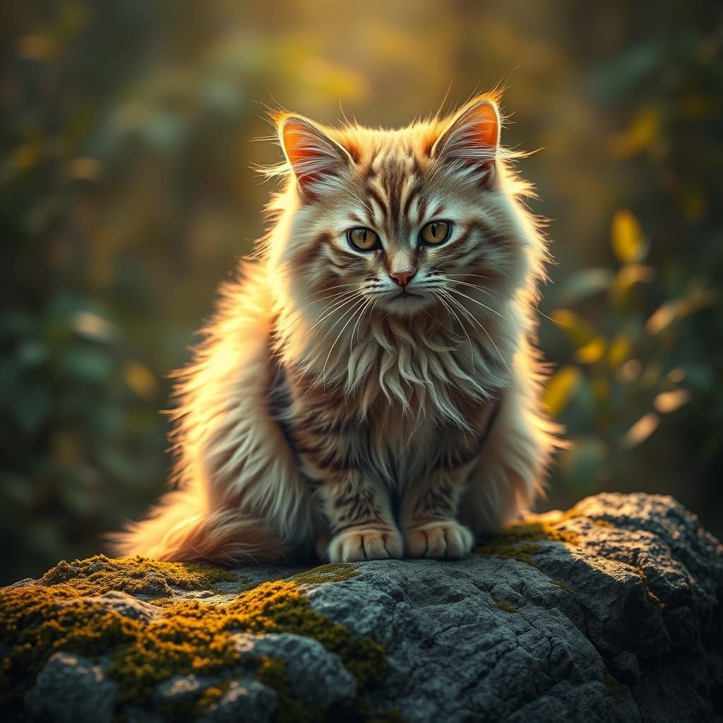 Regal Feline in Golden Light