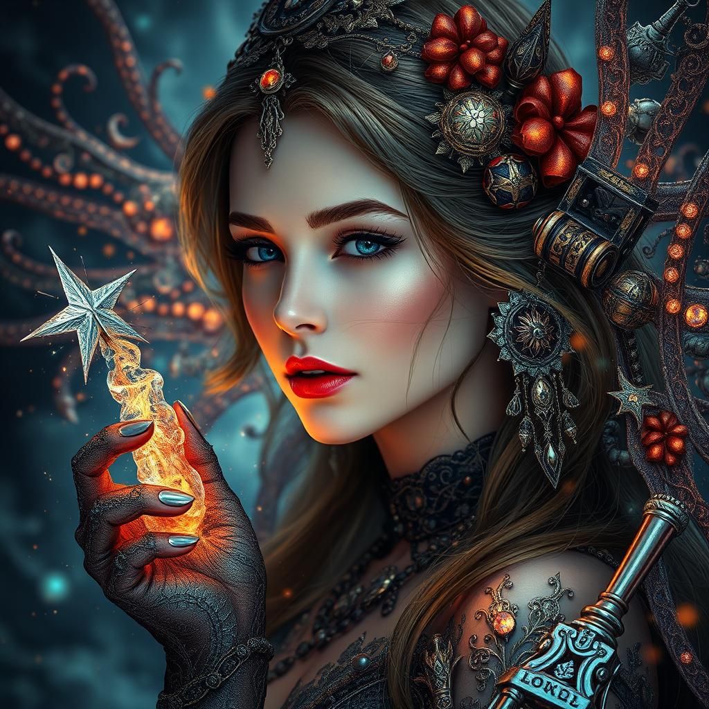 Fantasy Figure in Hyperdetailed Digital Art