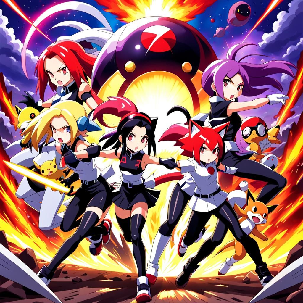 Anime Battle Scene: Pokémon Inspired Fight