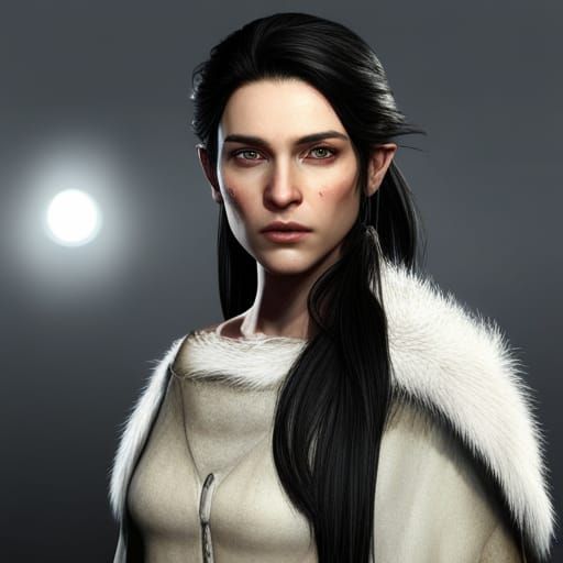 Young Firbolg Portrait in Detailed Fantasy Art
