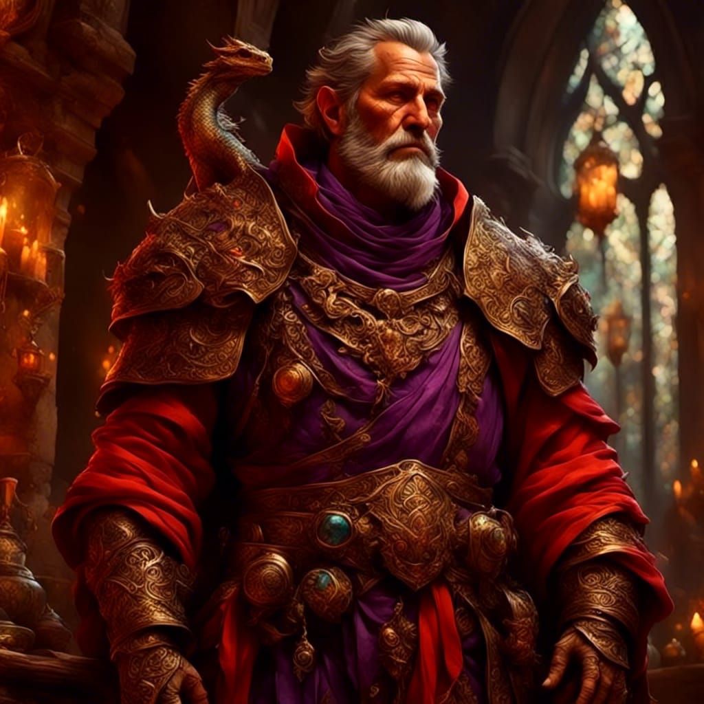 Hyperdetailed Dragon Monk Concept Art