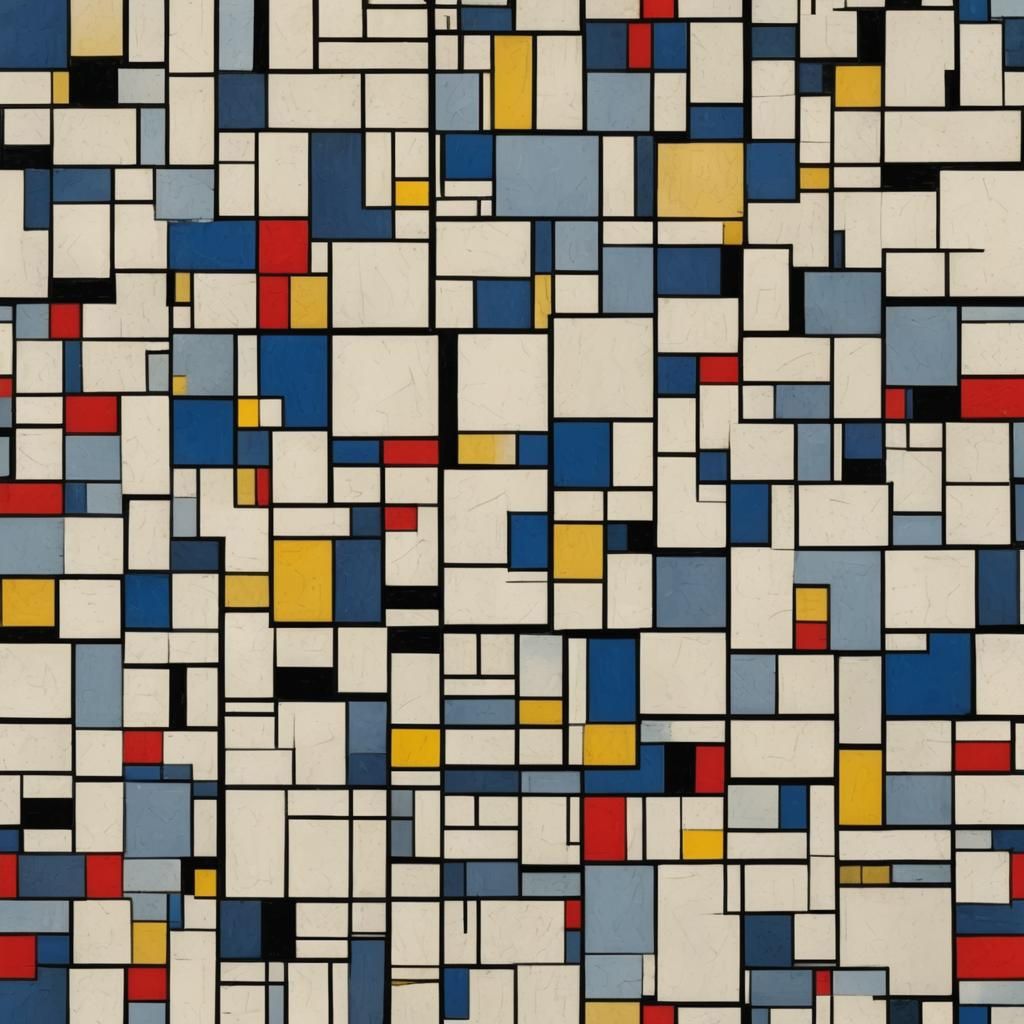 Abstract Geometric Pattern in Mondrian Style