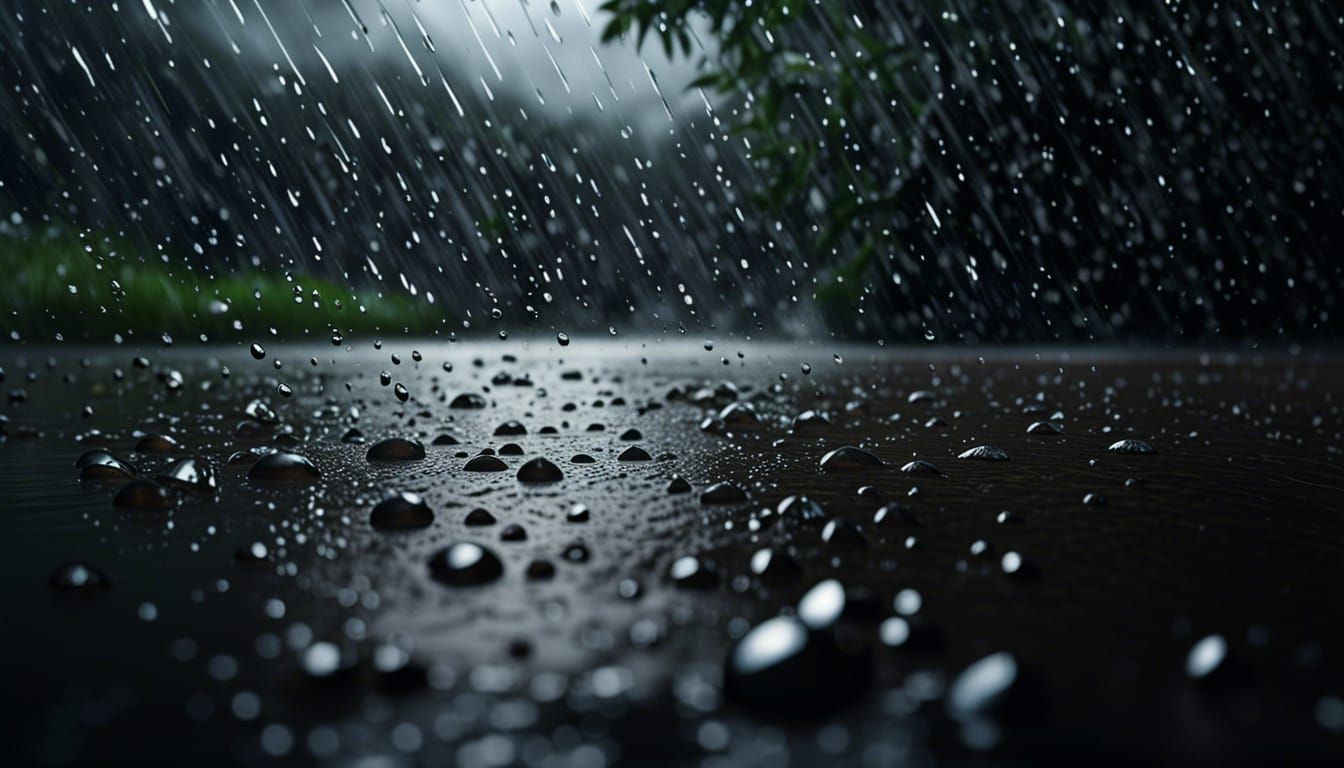 Ultrarealistic Heavy Rain Scene in HDR