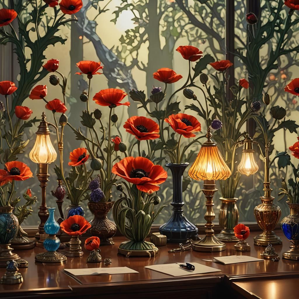 Enameled Glass Figurines in Vibrant Style