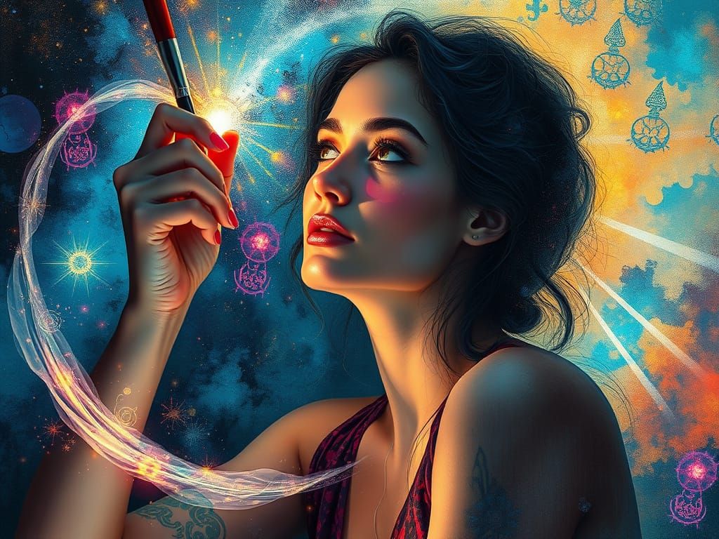 Mystical Artist Weaves Reality with Ethereal Light