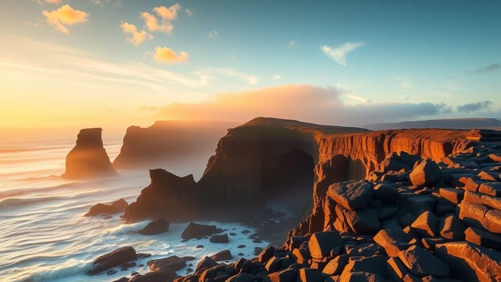 Ethereal Sunrise at Giant's Causeway