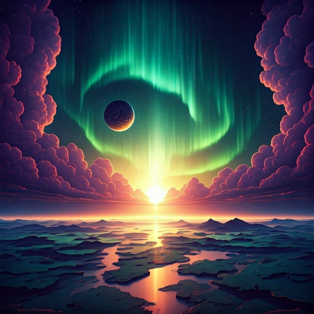 Visitors from Space Descend Upon Niuq, Amidst a Kaleidoscope...